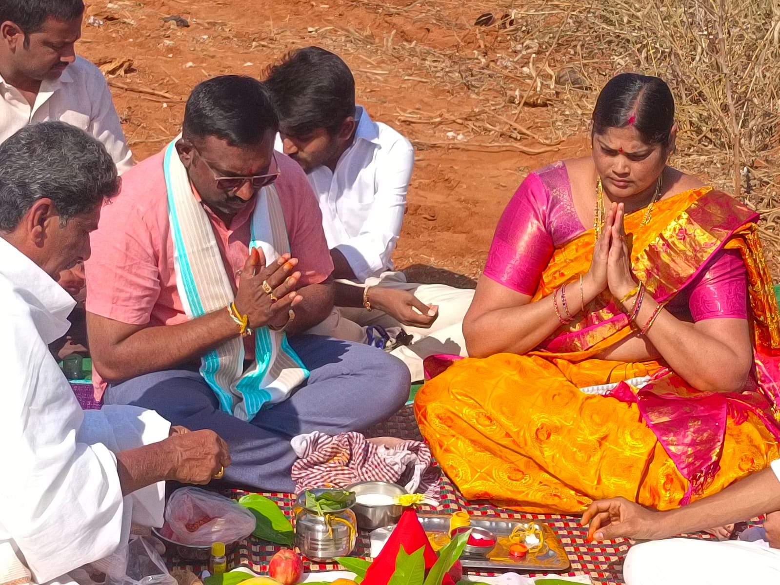 KVR's Akshaya Daimond County Farm Land Bhoomi Puja